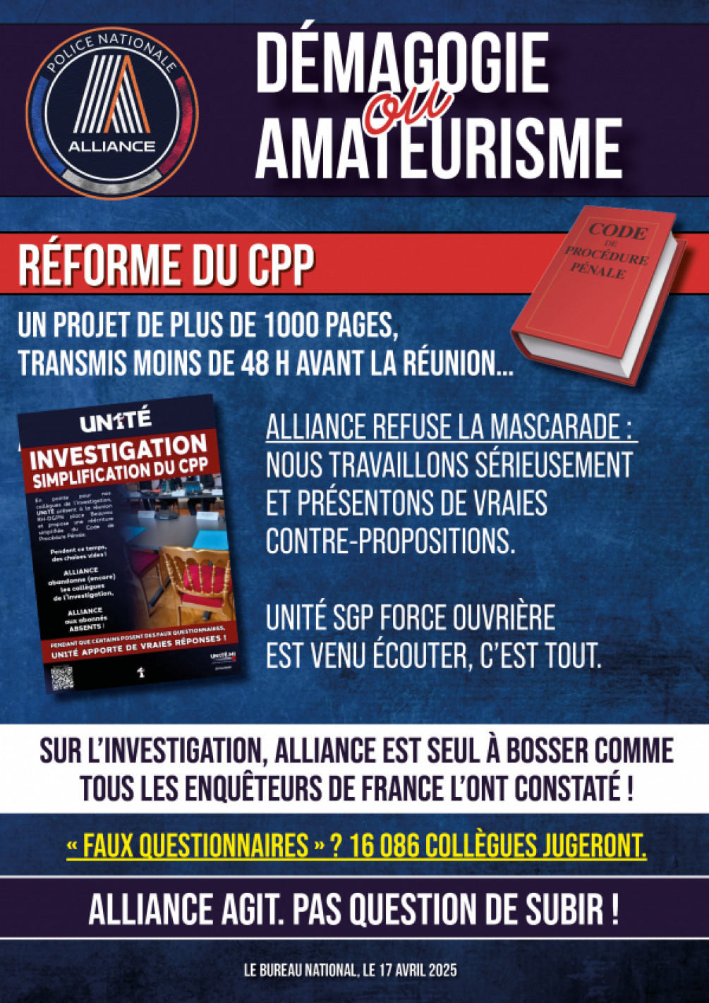 Démagogie ou Amateurisme : Réforme du CPP !